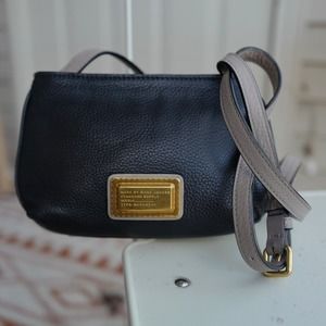 Marc By Marc Jacobs Black and Tan Crossbody Bag